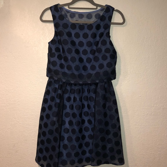 Betsey Johnson blue polka dot dress - Picture 3 of 8